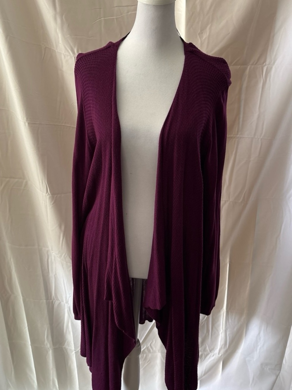 torrid Open Front Cardigan in Plum